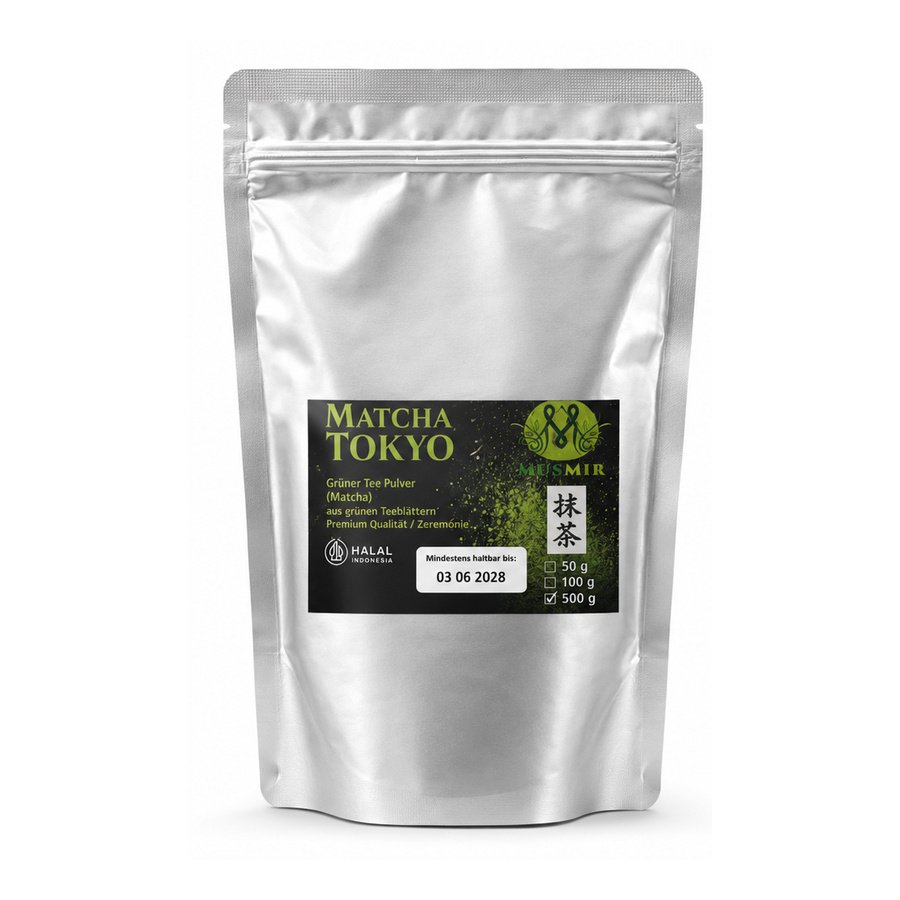 MusMir Tokyo Matcha Verpackung – Vorderseite