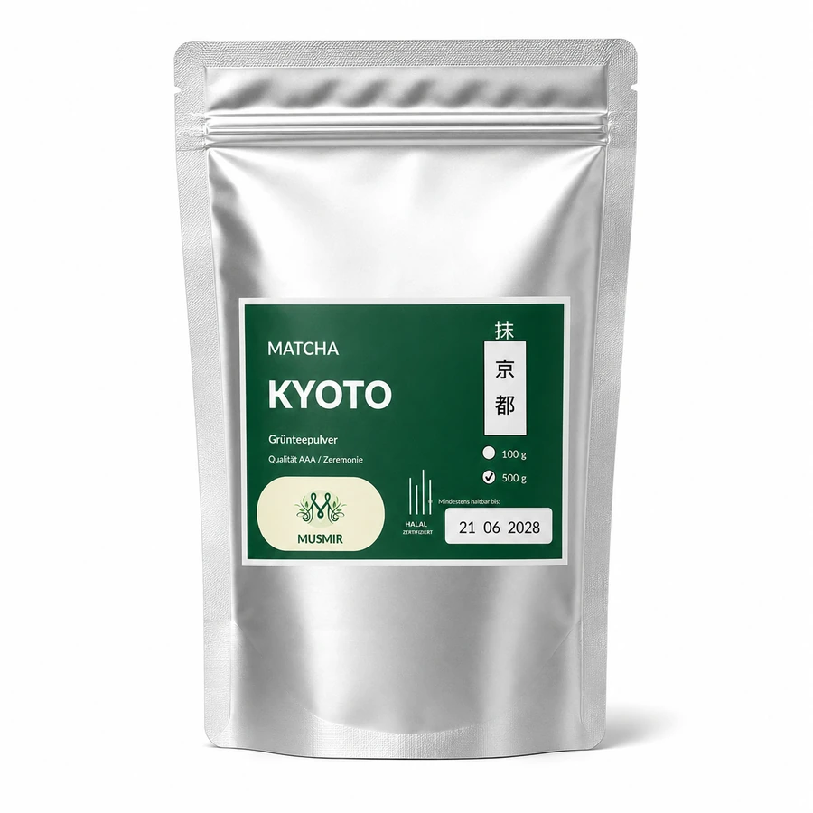 MusMir Kyoto Matcha Verpackung – Vorderseite